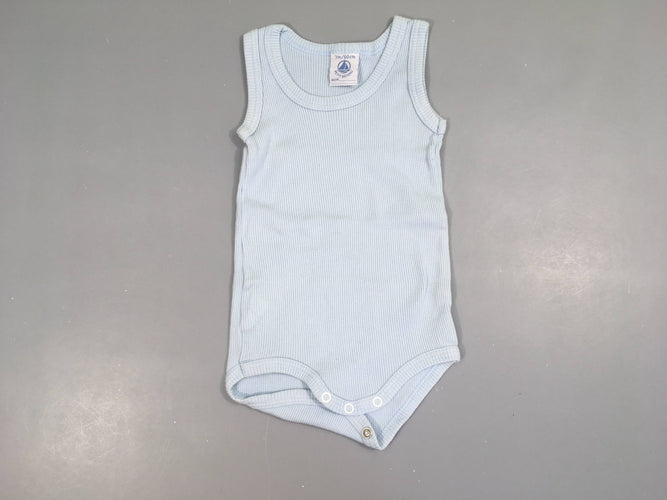 Body s.m bleu clair cotelé, moins cher chez Petit Kiwi