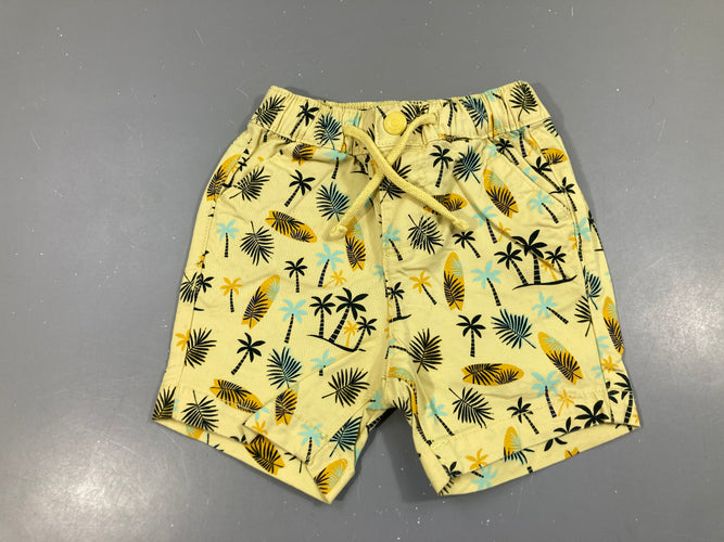 Bermuda jaune suf, moins cher chez Petit Kiwi