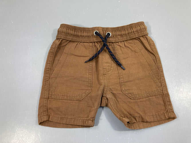 Bermuda coton brun, moins cher chez Petit Kiwi