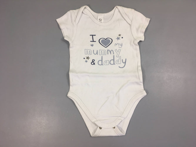 Body m.c blanc Mumy, moins cher chez Petit Kiwi