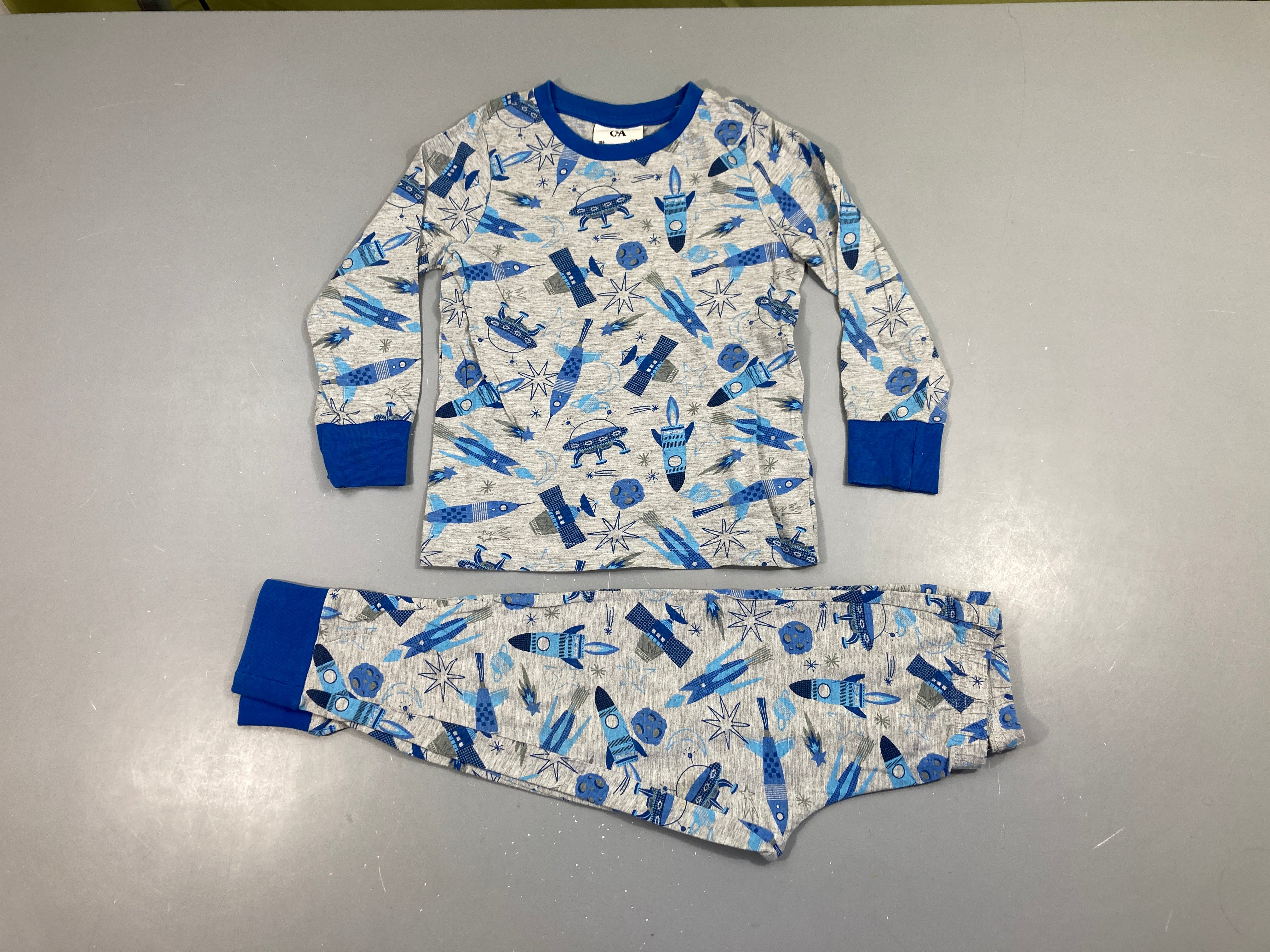 Pyjama 2pcs jersey cg/bleu espace