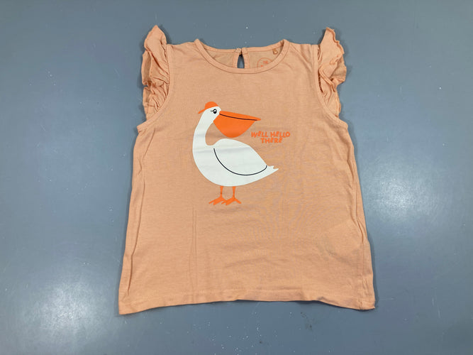 T-shirt m.c saumon pelican, moins cher chez Petit Kiwi