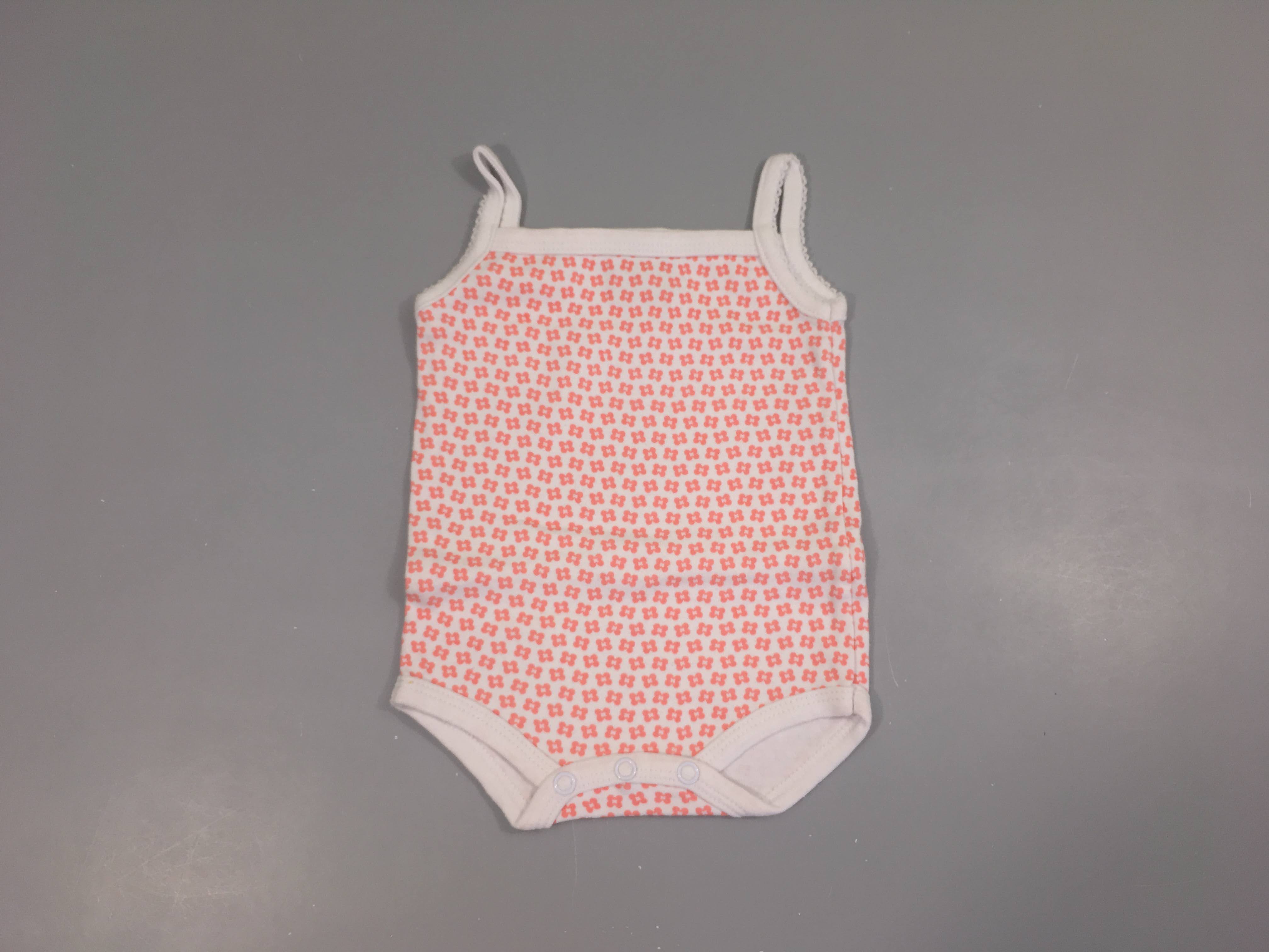 Body s.m blanc fleurs roses