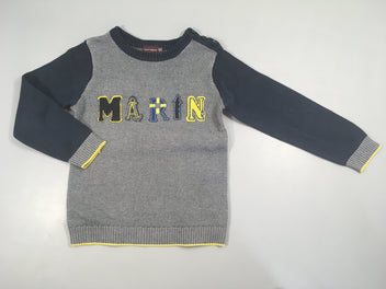 Pull texturé bleu Marin