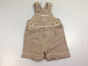 Salopette courte brun clair motif ancre
