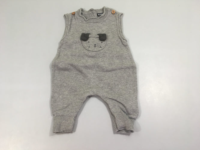 Combinaison s.m jersey gris poche chien, moins cher chez Petit Kiwi