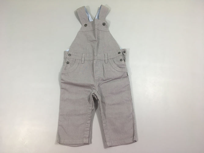 Salopette grise avec petits carreaux, moins cher chez Petit Kiwi