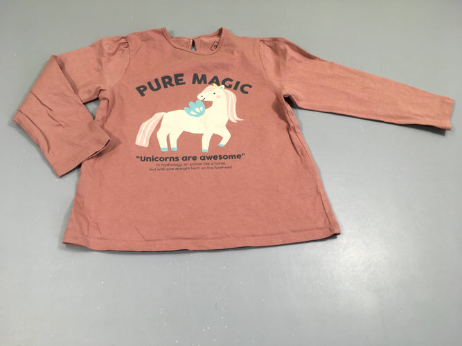 T-shirt m.l vieux rose Licorne Pure, moins cher chez Petit Kiwi