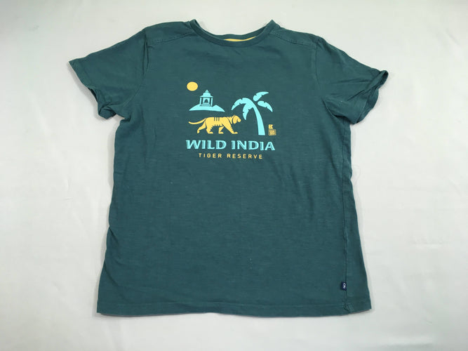 T-shirt m.c vert flammé India, moins cher chez Petit Kiwi