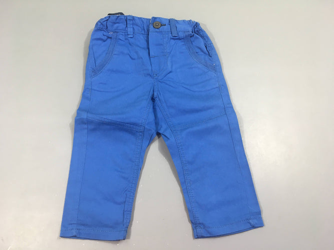 Pantalon bleu vif taille élastique, moins cher chez Petit Kiwi