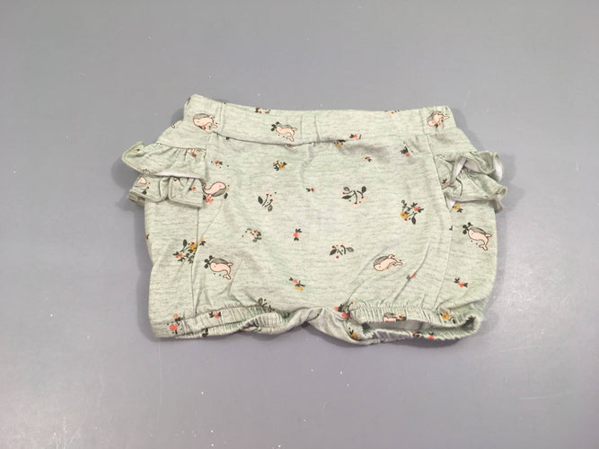Bloomer jersey vert, baleines , volants, moins cher chez Petit Kiwi
