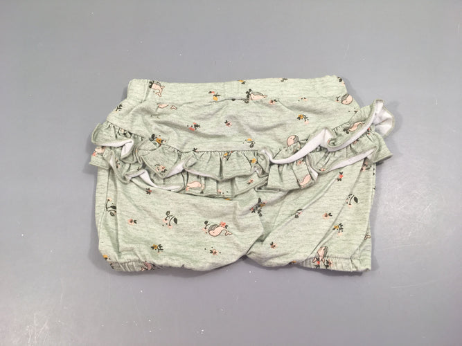 Bloomer jersey vert, baleines , volants, moins cher chez Petit Kiwi