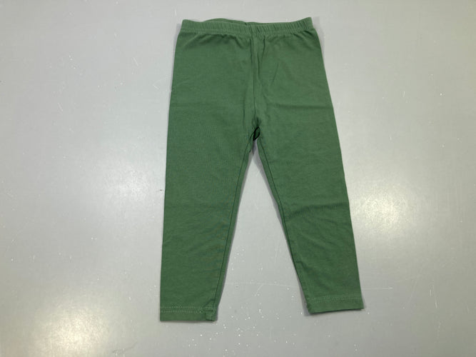 Legging vert sapin uni, moins cher chez Petit Kiwi