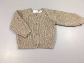 Gilet boutonné beige