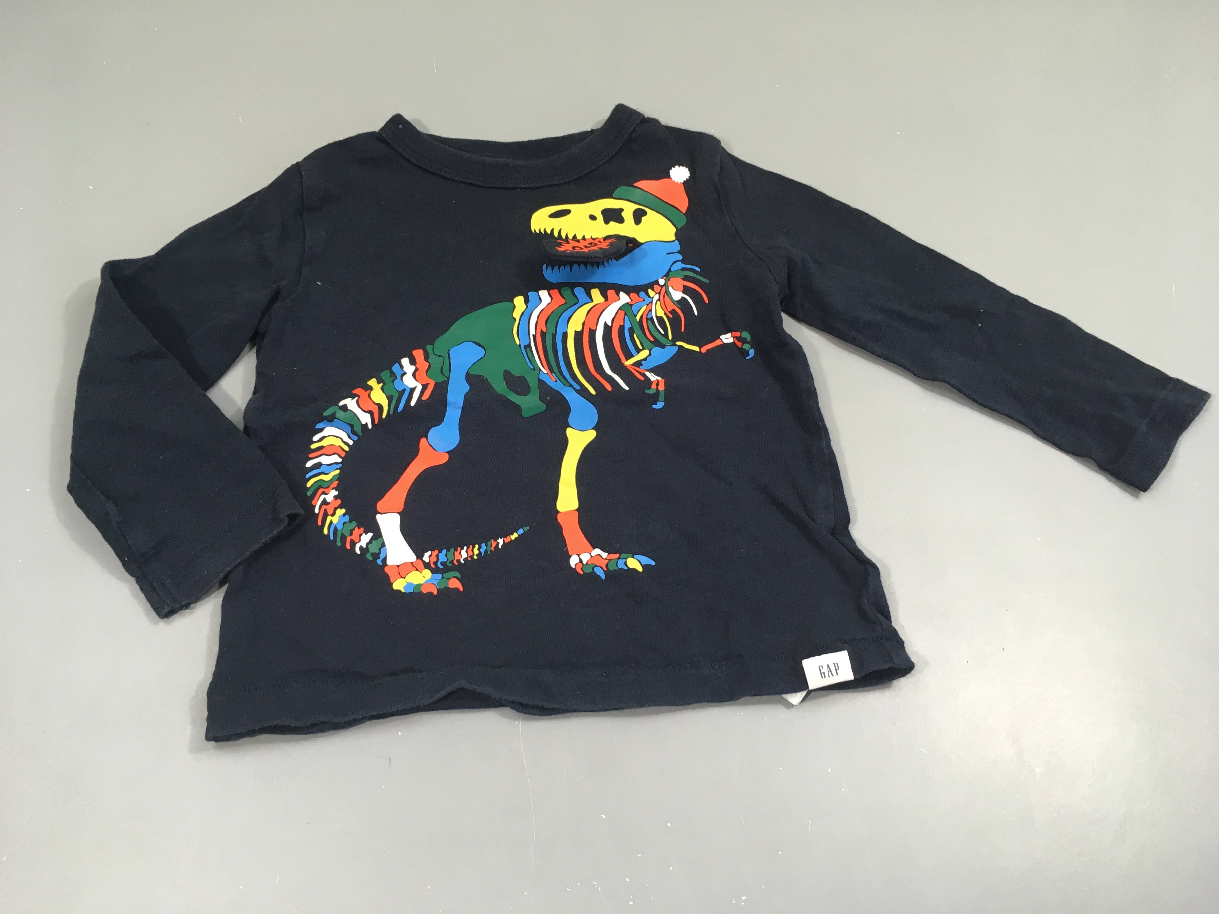 T-shirt m.l bleu foncé Dino Roar!