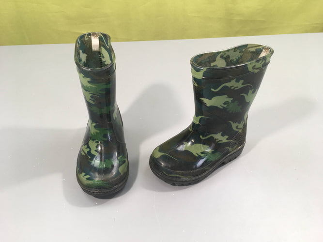 Bottes de pluie dinos verts, moins cher chez Petit Kiwi