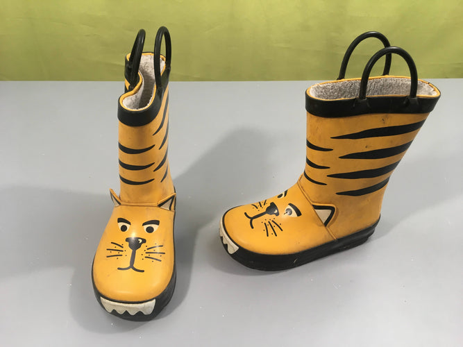 Bottes de pluie jaunes félin, moins cher chez Petit Kiwi