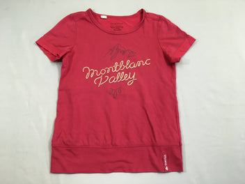 T-shirt m.c rose vif montagnes