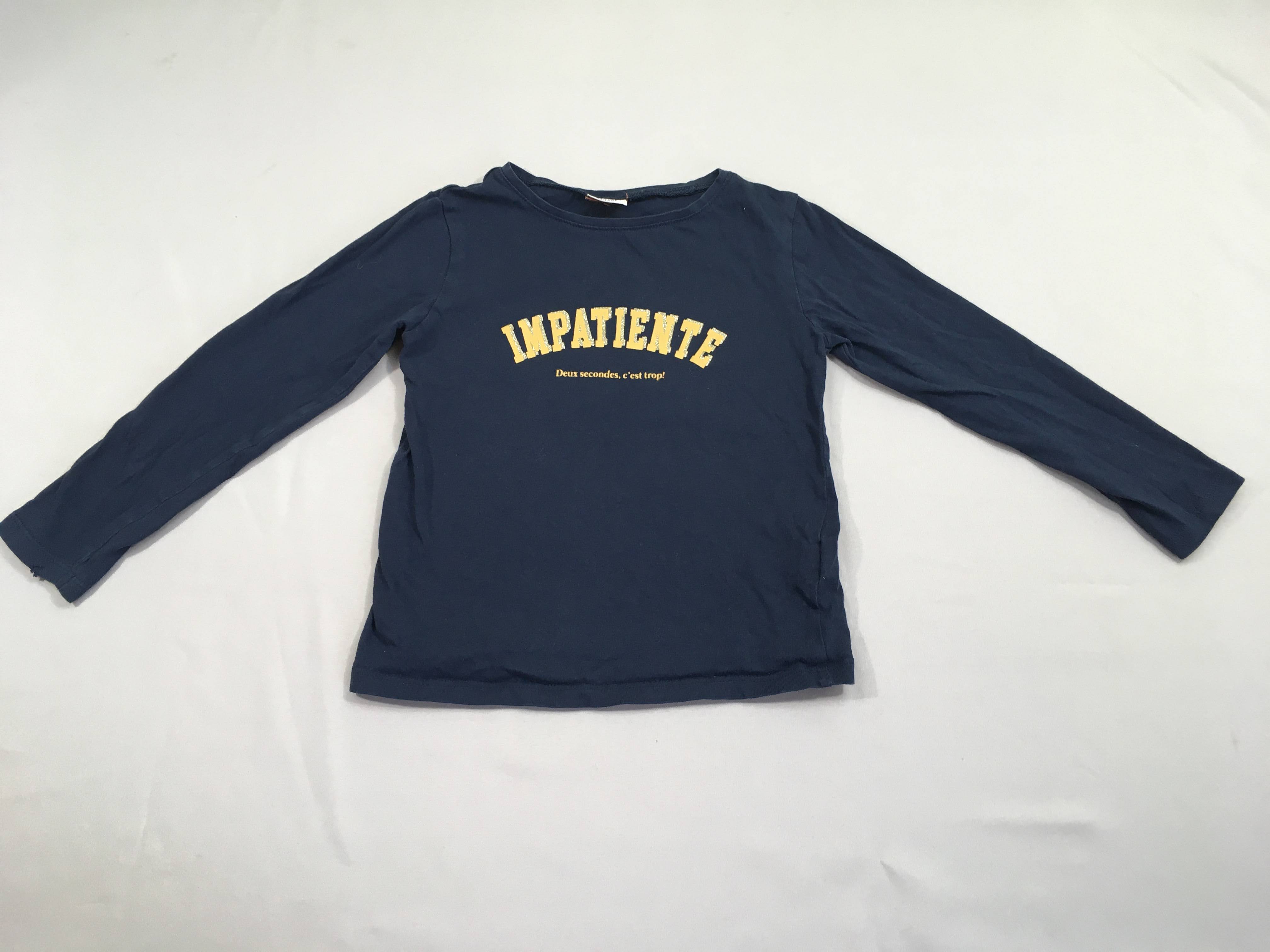 T-shirt m.l bleu marine impatiente
