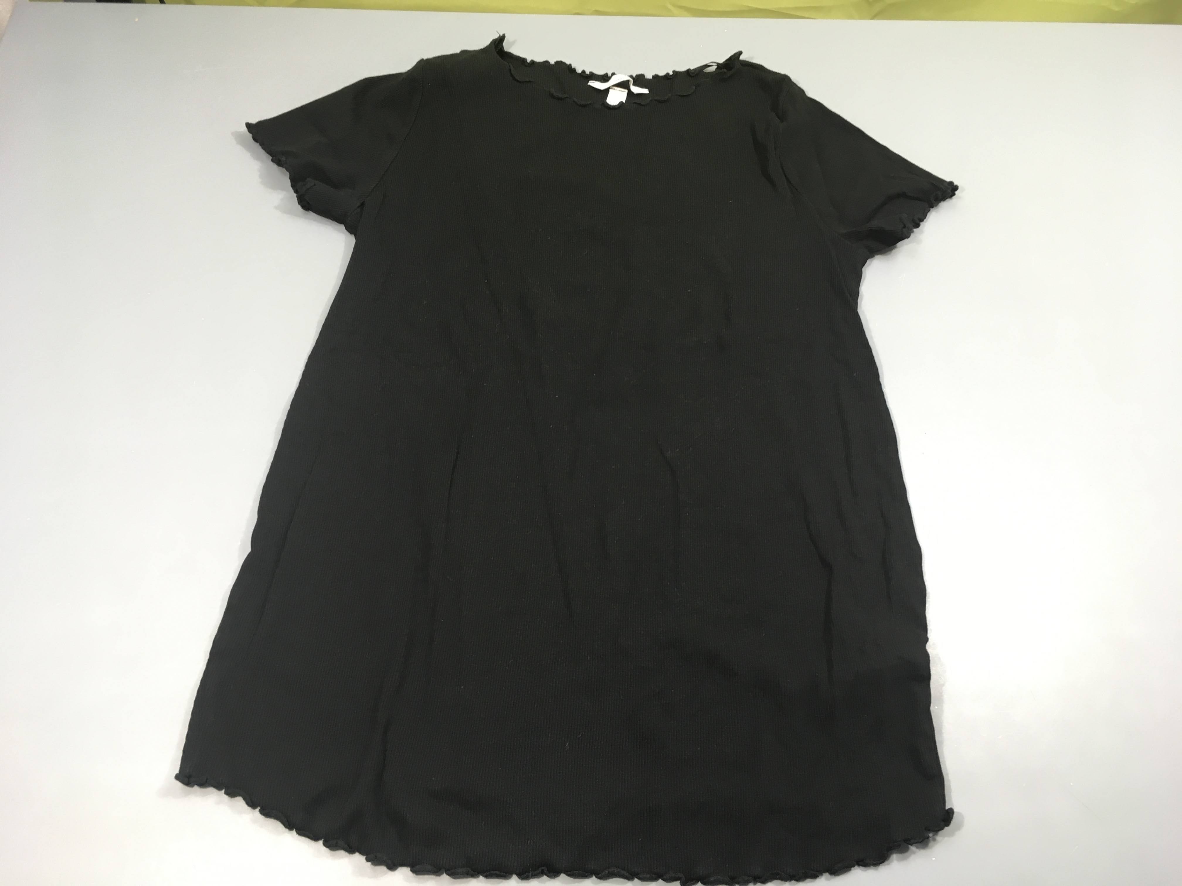 T-shirt m.c côtelé noir