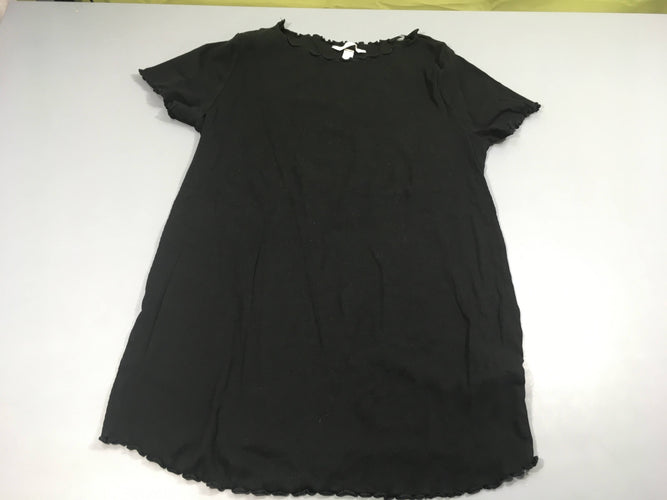 T-shirt m.c côtelé noir, moins cher chez Petit Kiwi