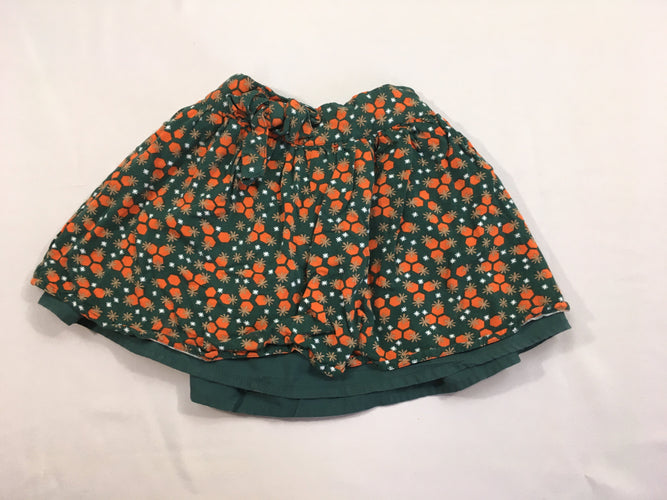 Jupe verte motifs oranges Plop, moins cher chez Petit Kiwi