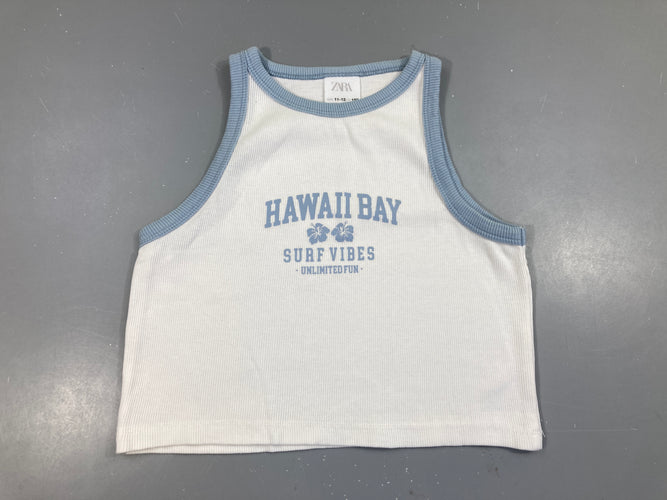 T-shirt s.m court côtelé blanc Hawaii bay, moins cher chez Petit Kiwi