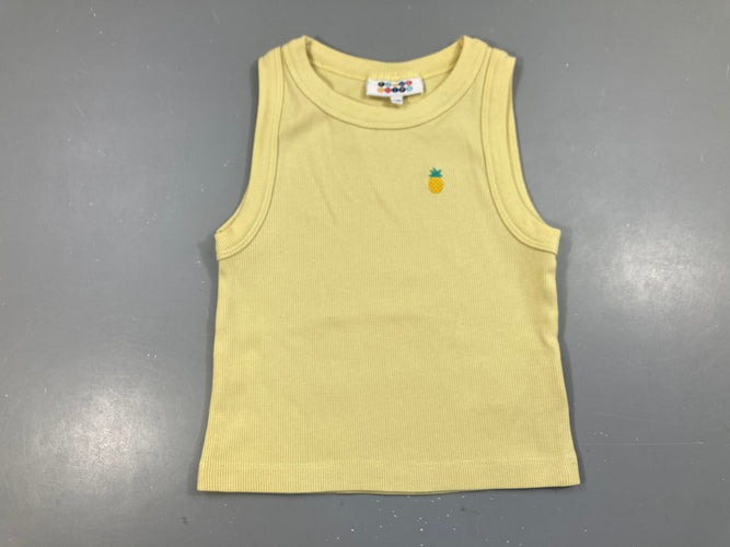 T-shirt s.m court côtelé jaune ananas, moins cher chez Petit Kiwi