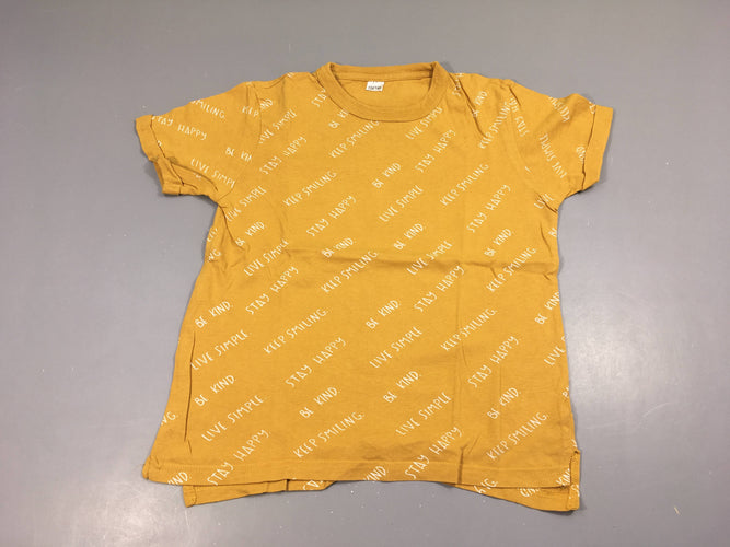 T-shirt m.c jaune Ecritures, moins cher chez Petit Kiwi