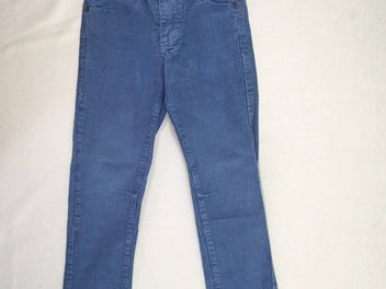 Pantalon velours côtelé bleu, légèrement décoloré