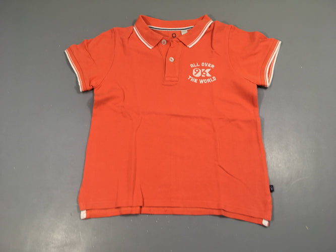 Polo m.c orangé The World, moins cher chez Petit Kiwi