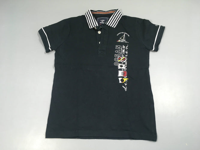 Polo jersey m.c bleu marine Ocean, moins cher chez Petit Kiwi