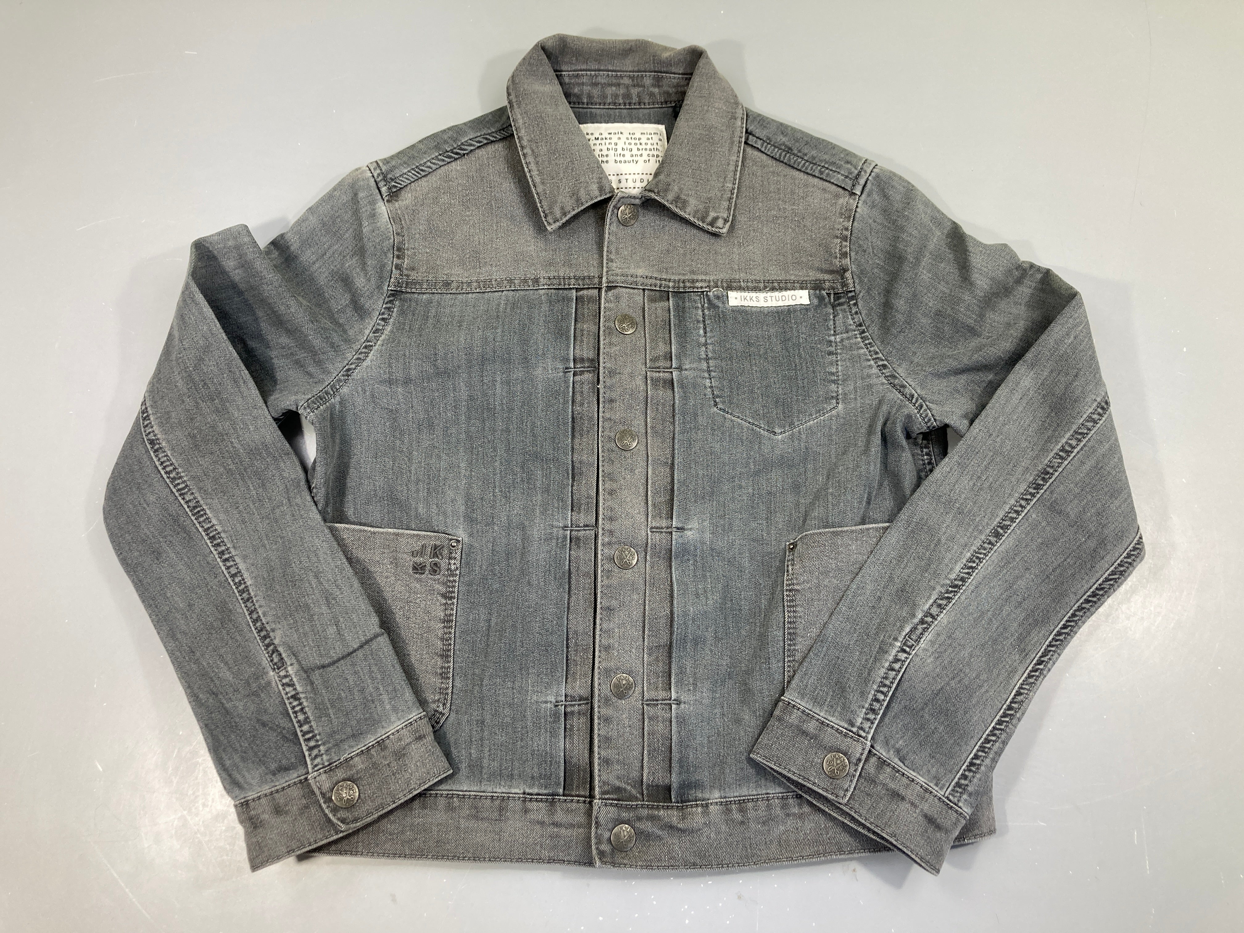 Veste en jean grise