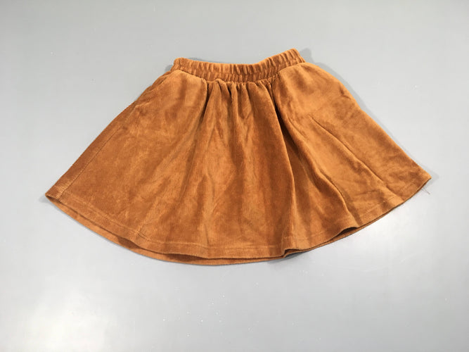 Jupe velours ocre, moins cher chez Petit Kiwi