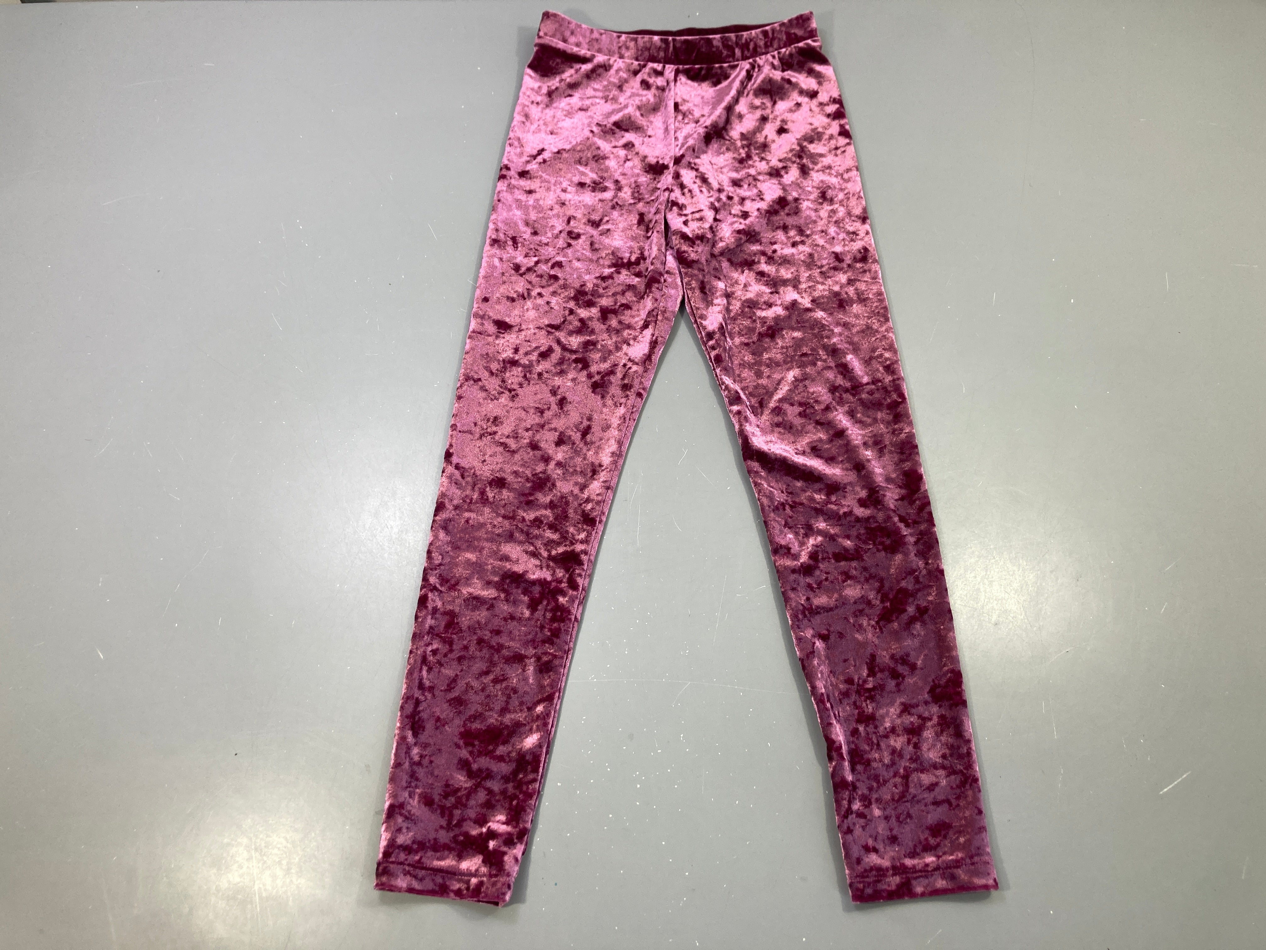 Legging velours prune frappé