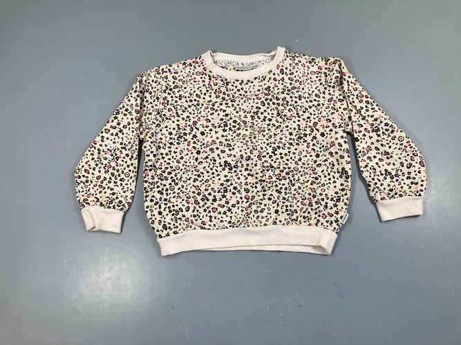 Sweat beige léopard, moins cher chez Petit Kiwi
