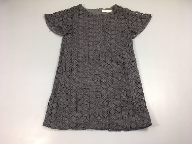 Robe m.c doublée dentelles gris foncé, moins cher chez Petit Kiwi