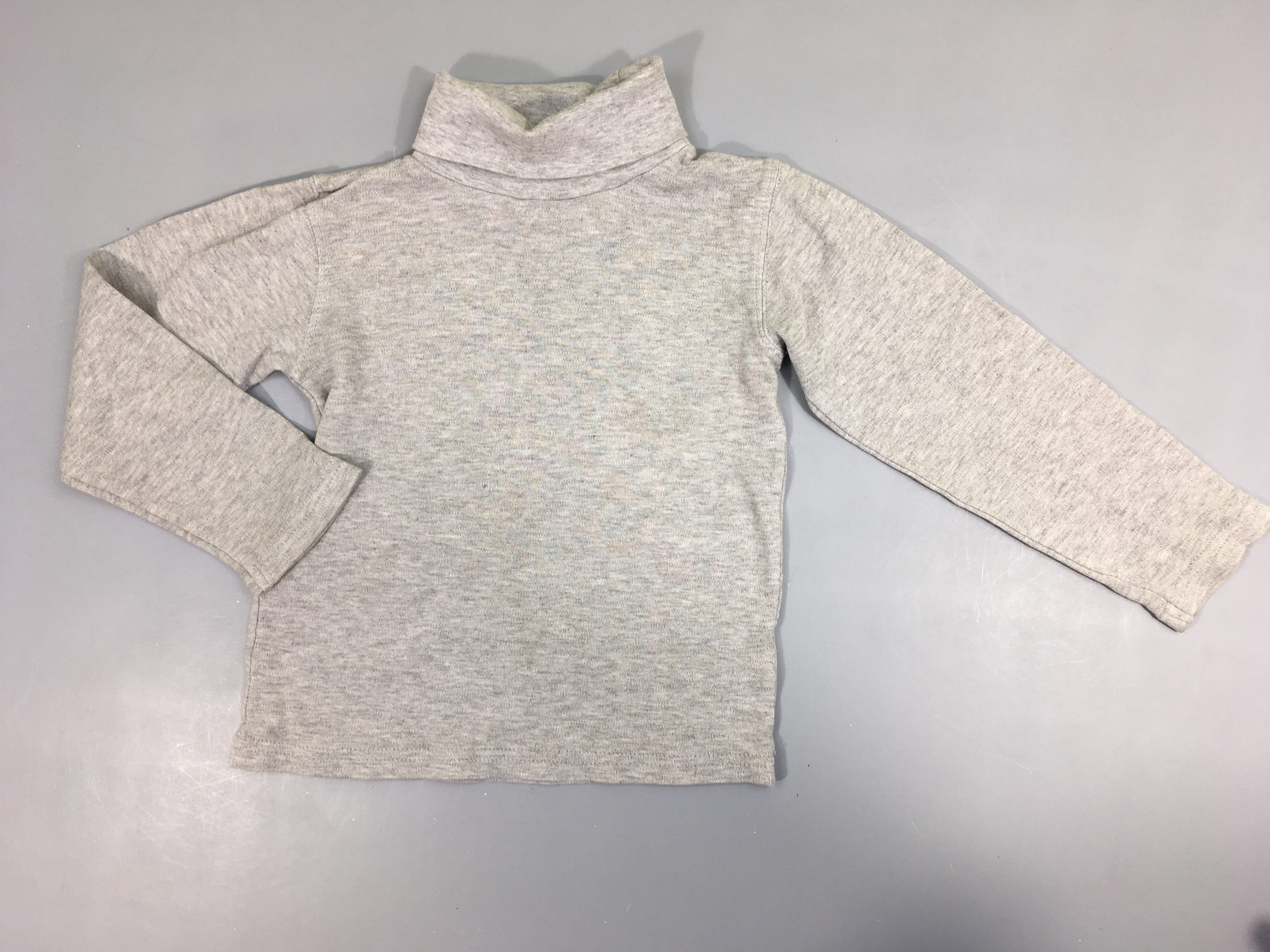 T-shirt m.l col roulé gris chiné