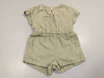 Combishort kaki texturé , fils dorés, manque la ceinture