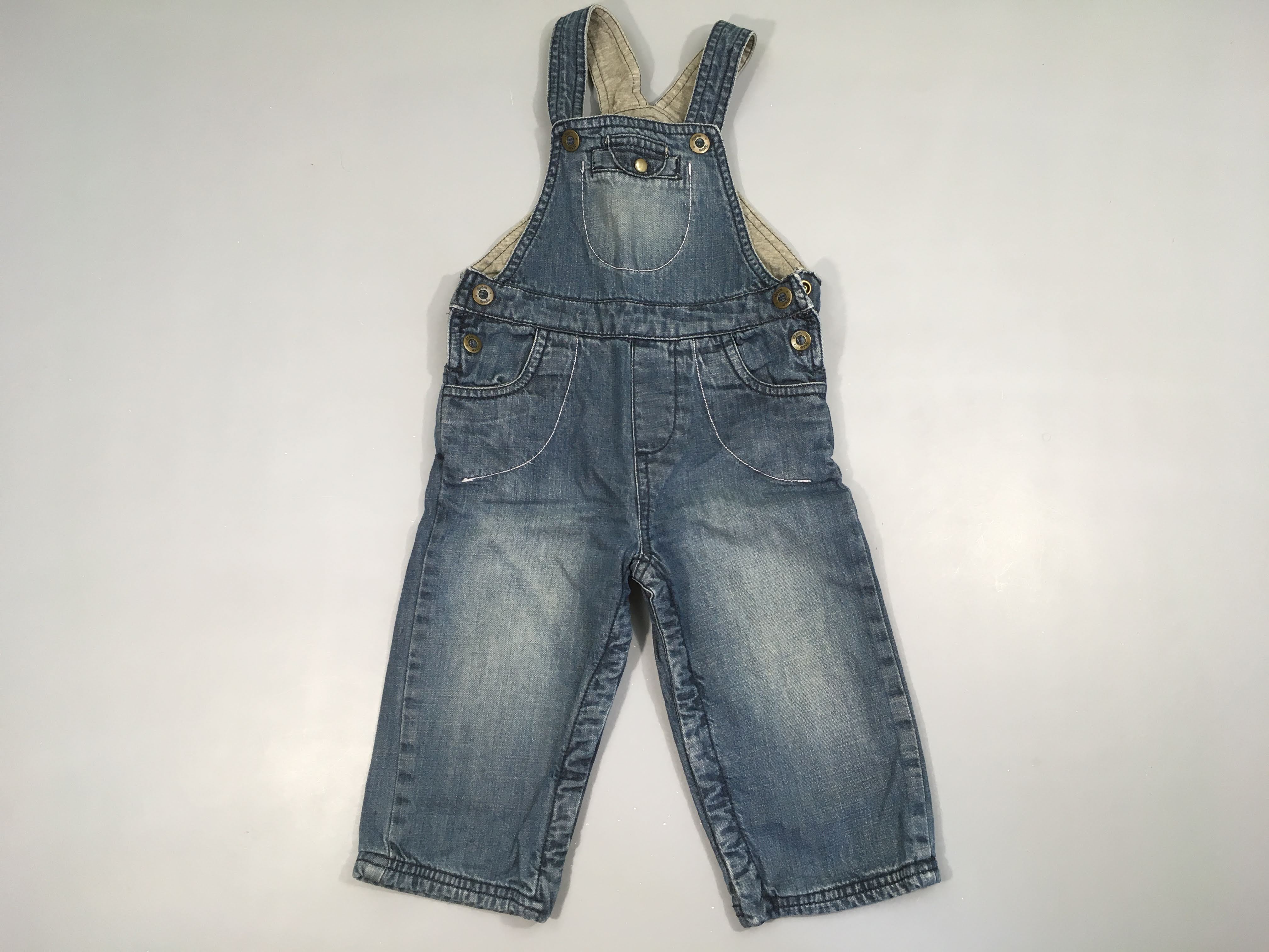 Salopette en jean doublé jersey