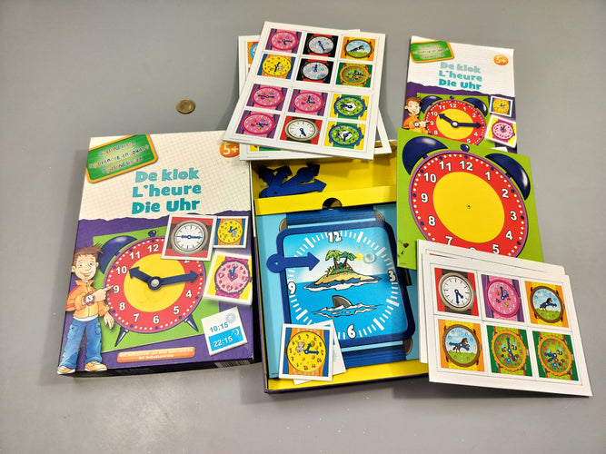 Apprendre l'heure en jouant (manque 2 attaches) 5+, moins cher chez Petit Kiwi