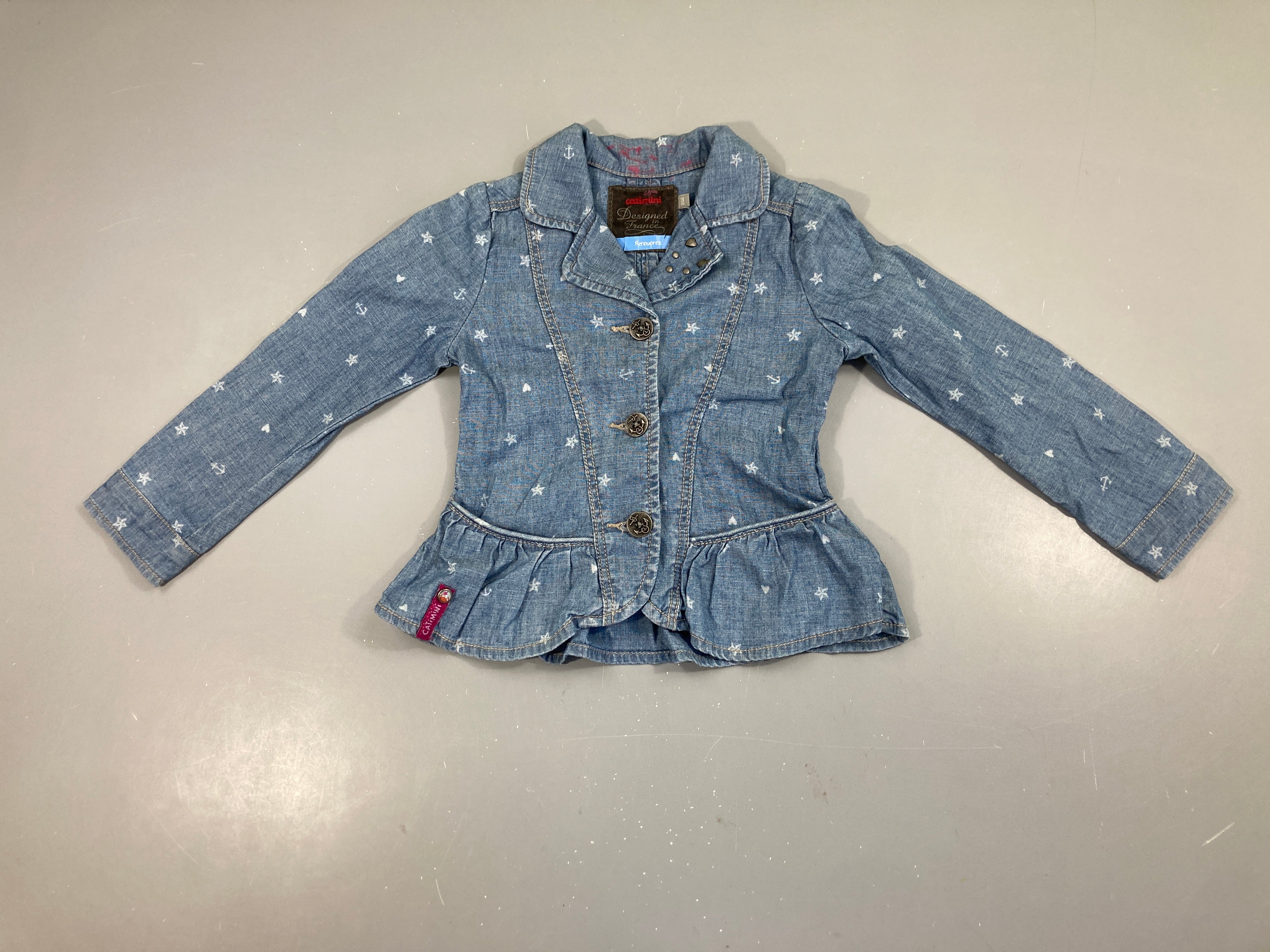 Veste denim étoiles