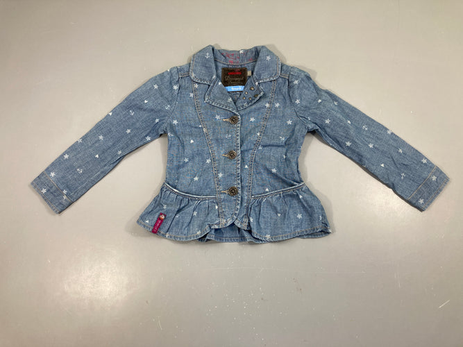 Veste denim étoiles, moins cher chez Petit Kiwi