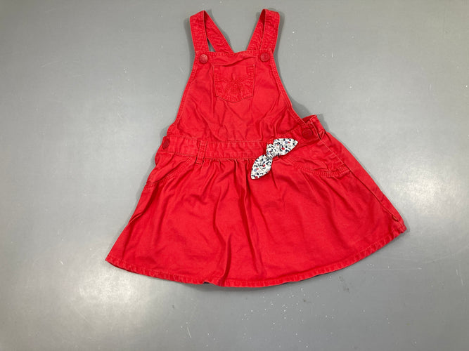 Robe Salopette rouge, moins cher chez Petit Kiwi