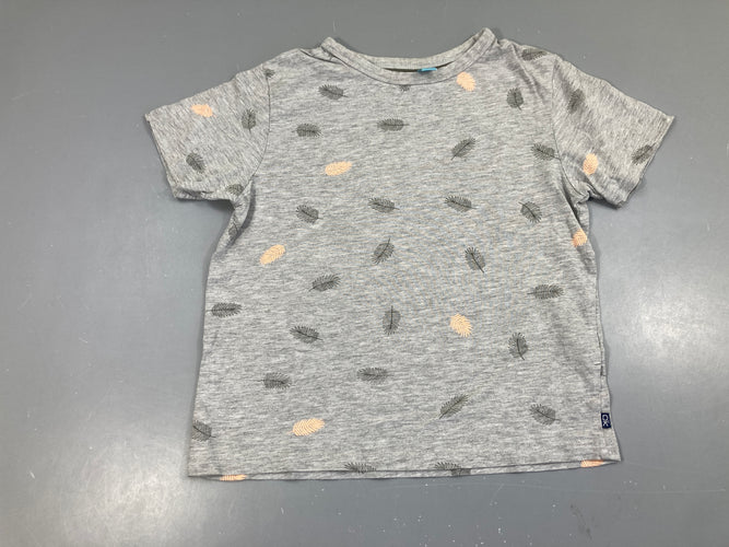 T-shirt m.c gris chiné plumes, moins cher chez Petit Kiwi