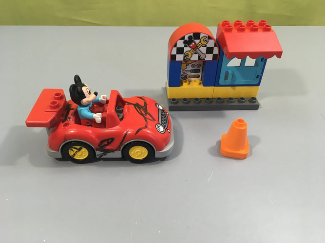 Duplo L'atelier de Mickey - manque 1 clé à outils, 1pc et voiture coloriée, moins cher chez Petit Kiwi