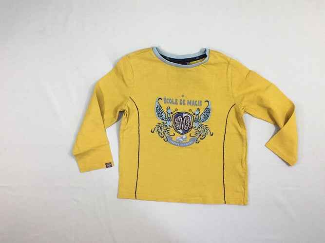 T-shirt m.l jaune flammé magie, moins cher chez Petit Kiwi