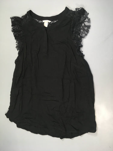 Blouse s.m noir dentelles, moins cher chez Petit Kiwi