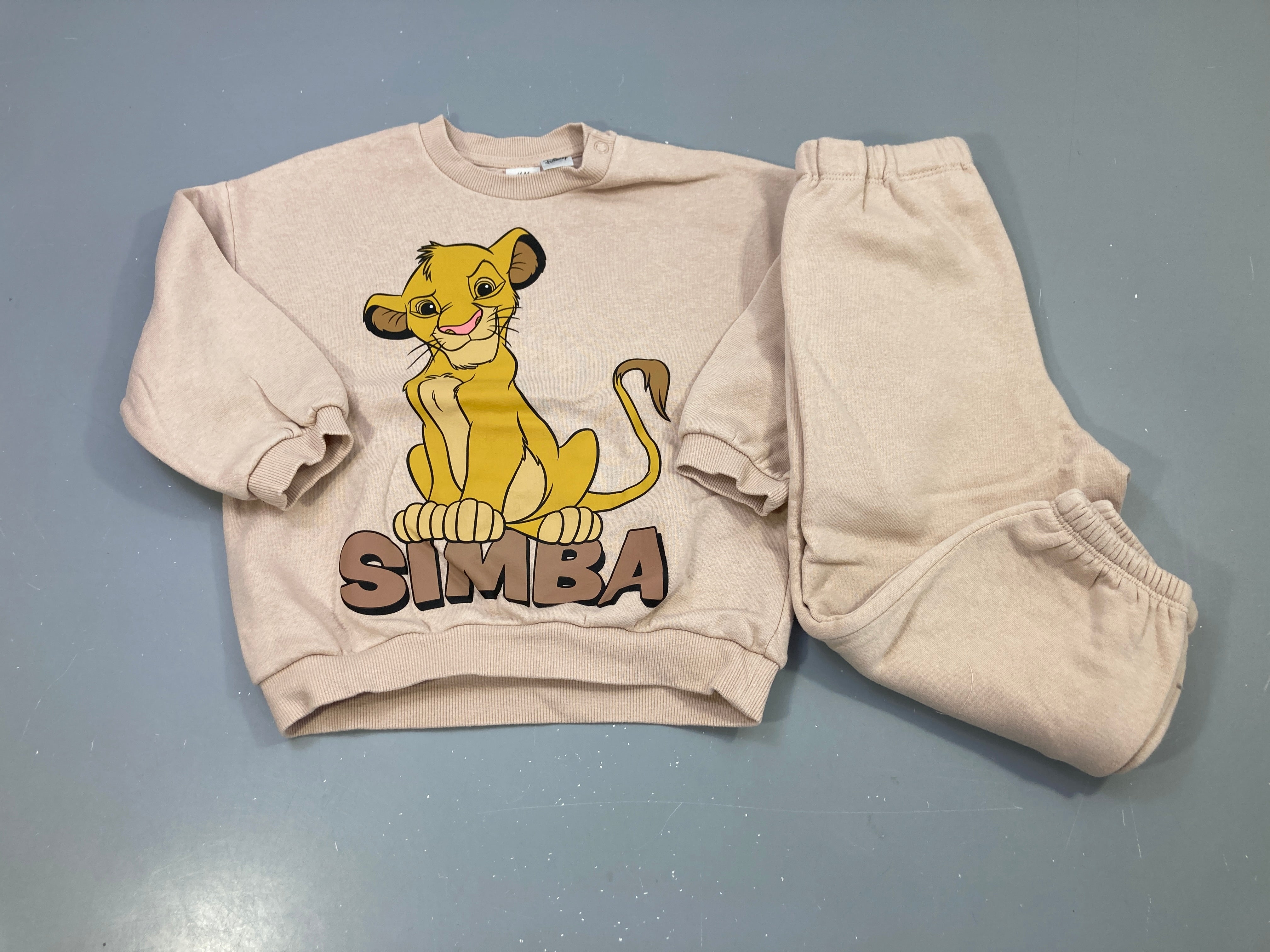 Ensemble 2pcs beige chiné sweat et jogging Simba