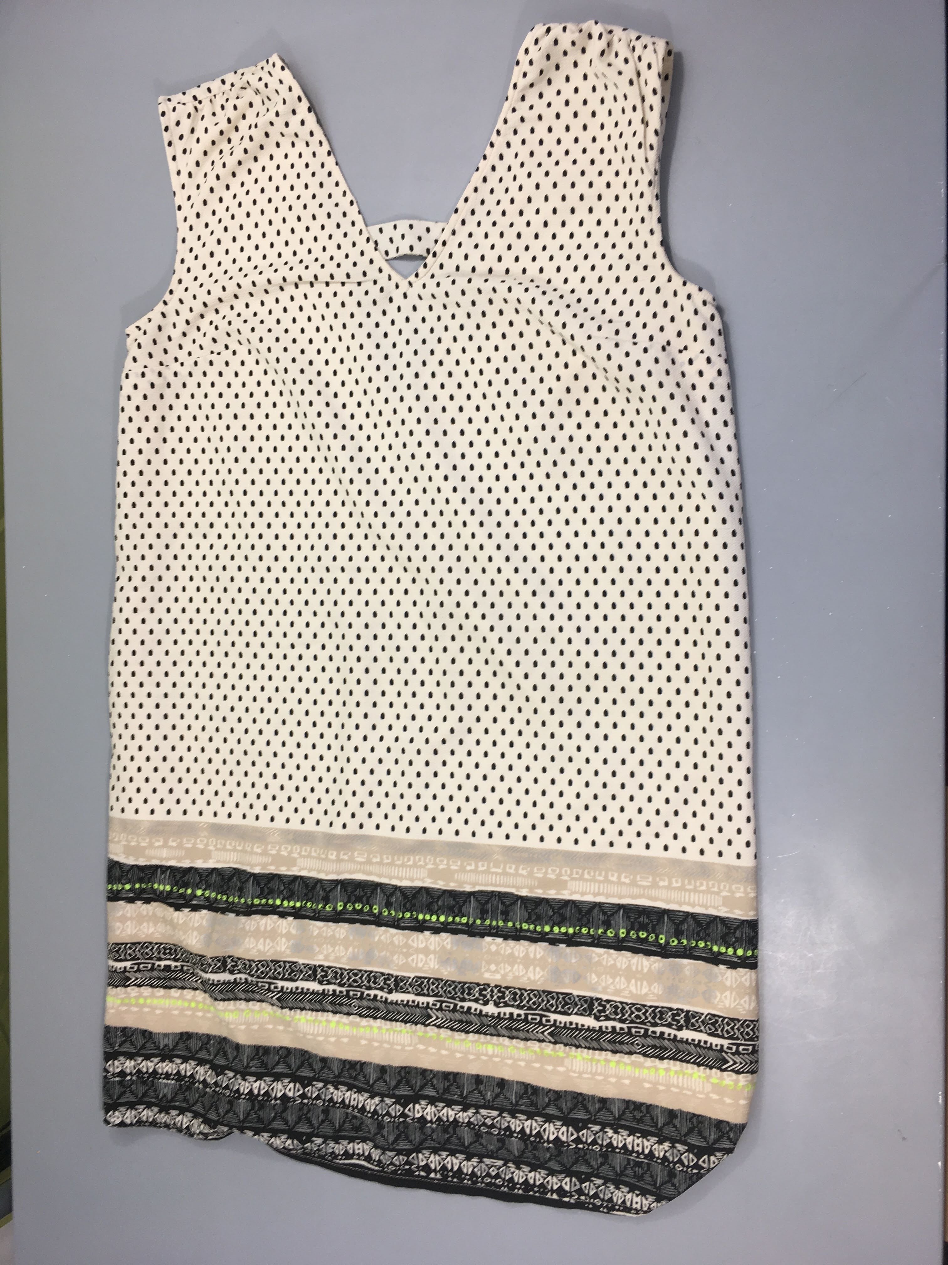 Robe s.m mousseline beige pois